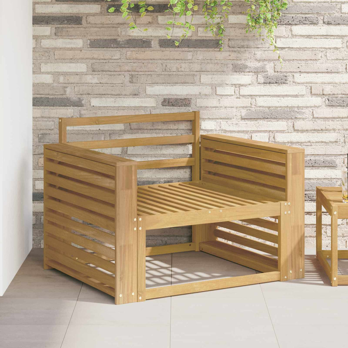 Armstödmodul 2 St Vit 78,5 X 10 X 61 Cm Massivt Akaciaträ