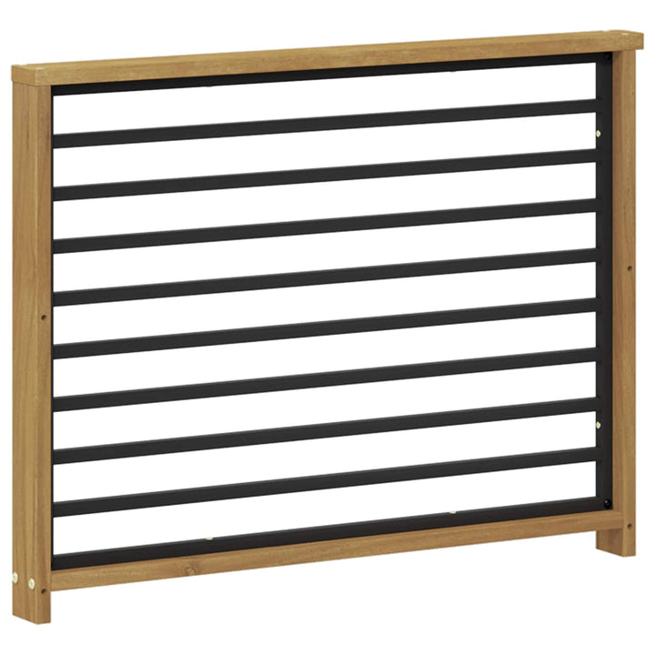 Armstödmodul 2 St Vit 80 X 6 X 61 Cm Massivt Akaciaträ