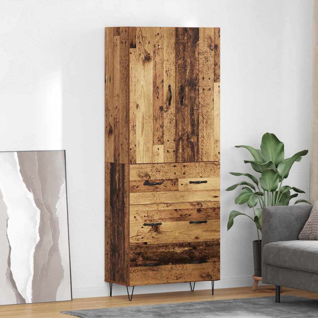 Högskåp 69,5X34X180 Cm Konstruerat Trä