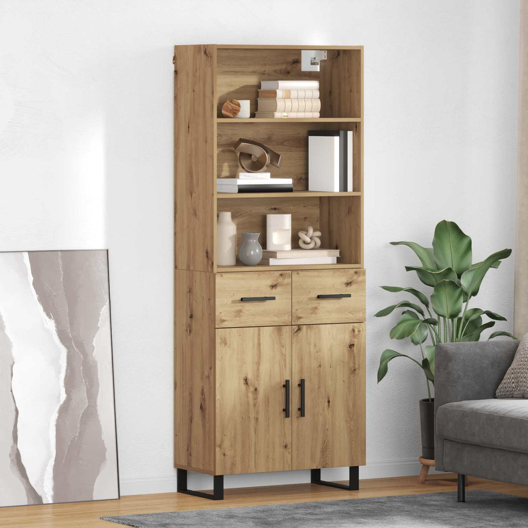 Högskåp Sonoma-Ek 69,5X34X180 Cm Konstruerat Trä