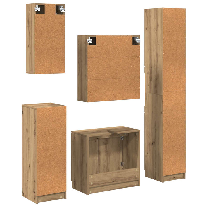 Badrumsmöbelset 5 St Artisan Ek 64,5 X 33,5 X 59 Cm
