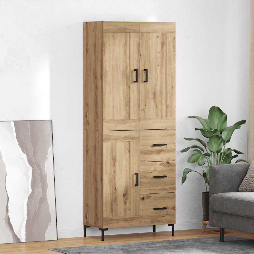 Skåp 2 St 69,5 X 34 X 180 Cm Konstruerat Trä