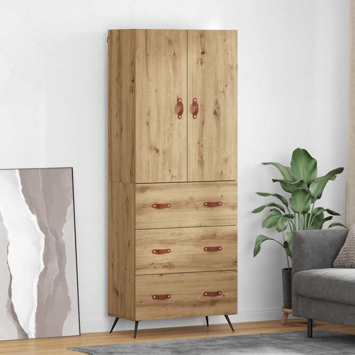 Högskåp 69,5X34X180 Cm Konstruerat Trä