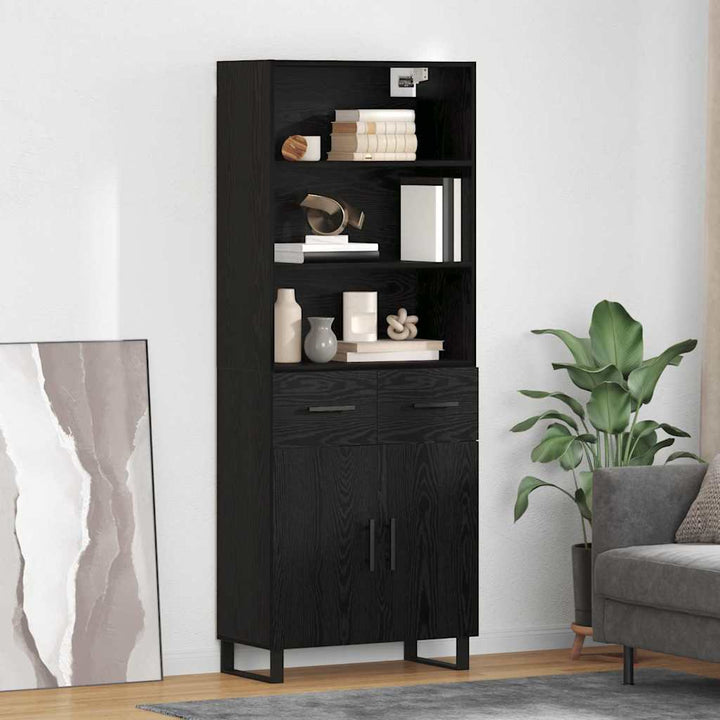 Högskåp Sonoma-Ek 69,5X34X180 Cm Konstruerat Trä