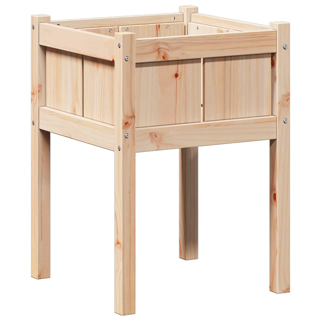 Trädgårdsplanterare Natur 50 X 50 X 70 Cm Massiv Furu