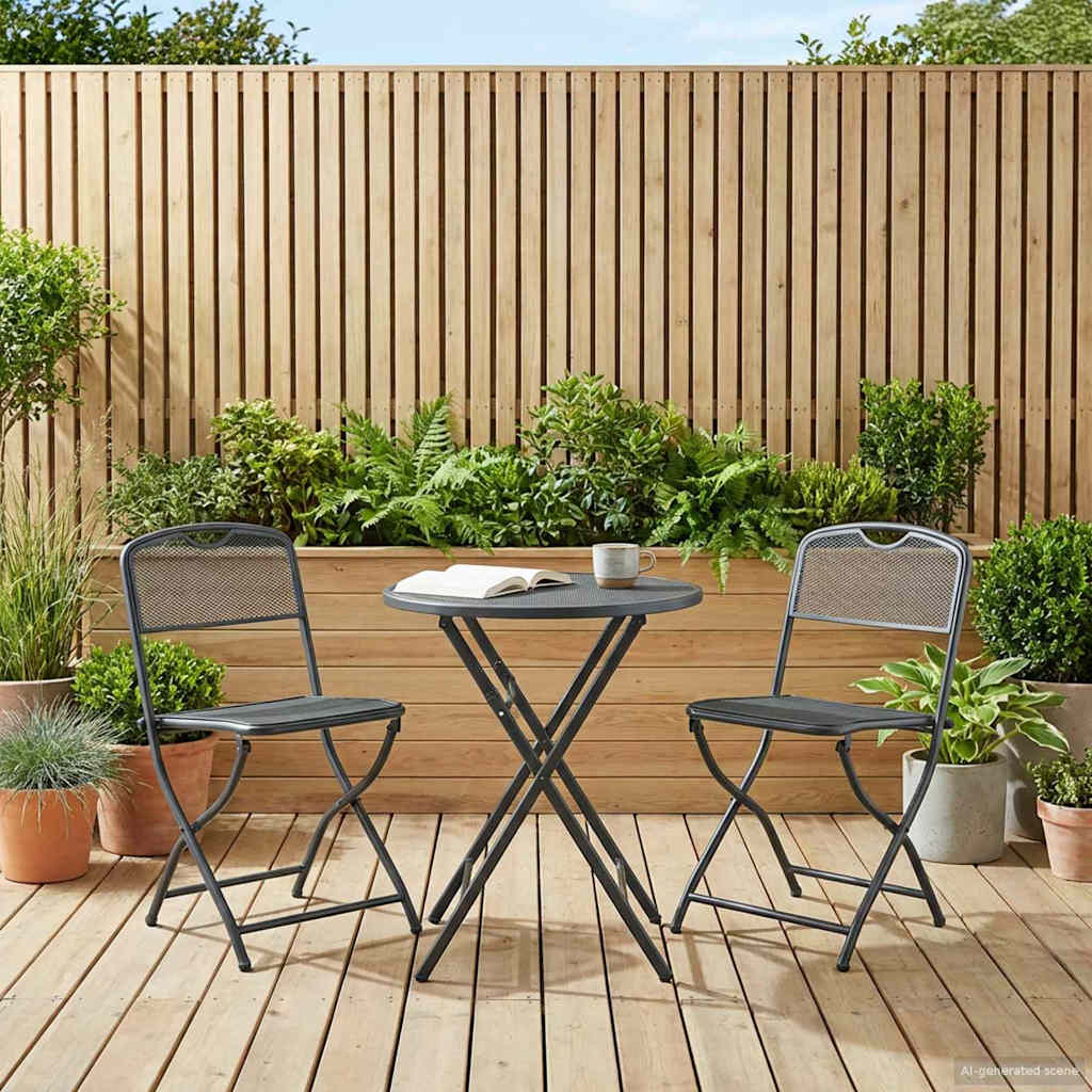 Trädgårdsstolar 2 Pcs Antracit 52,5 X 46 X 82 Cm Järn