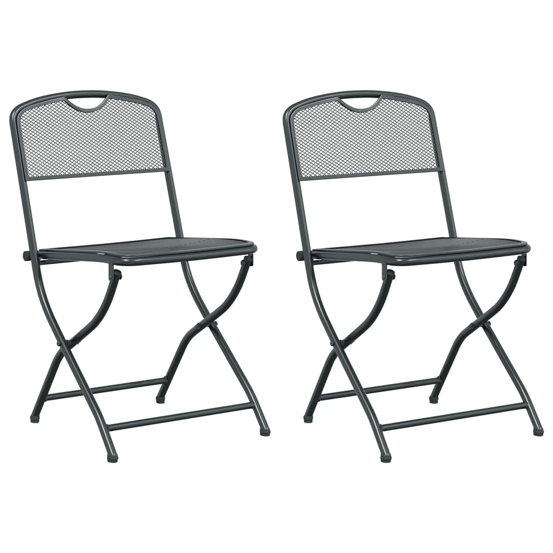 Trädgårdsstolar 2 Pcs Antracit 52,5 X 46 X 82 Cm Järn