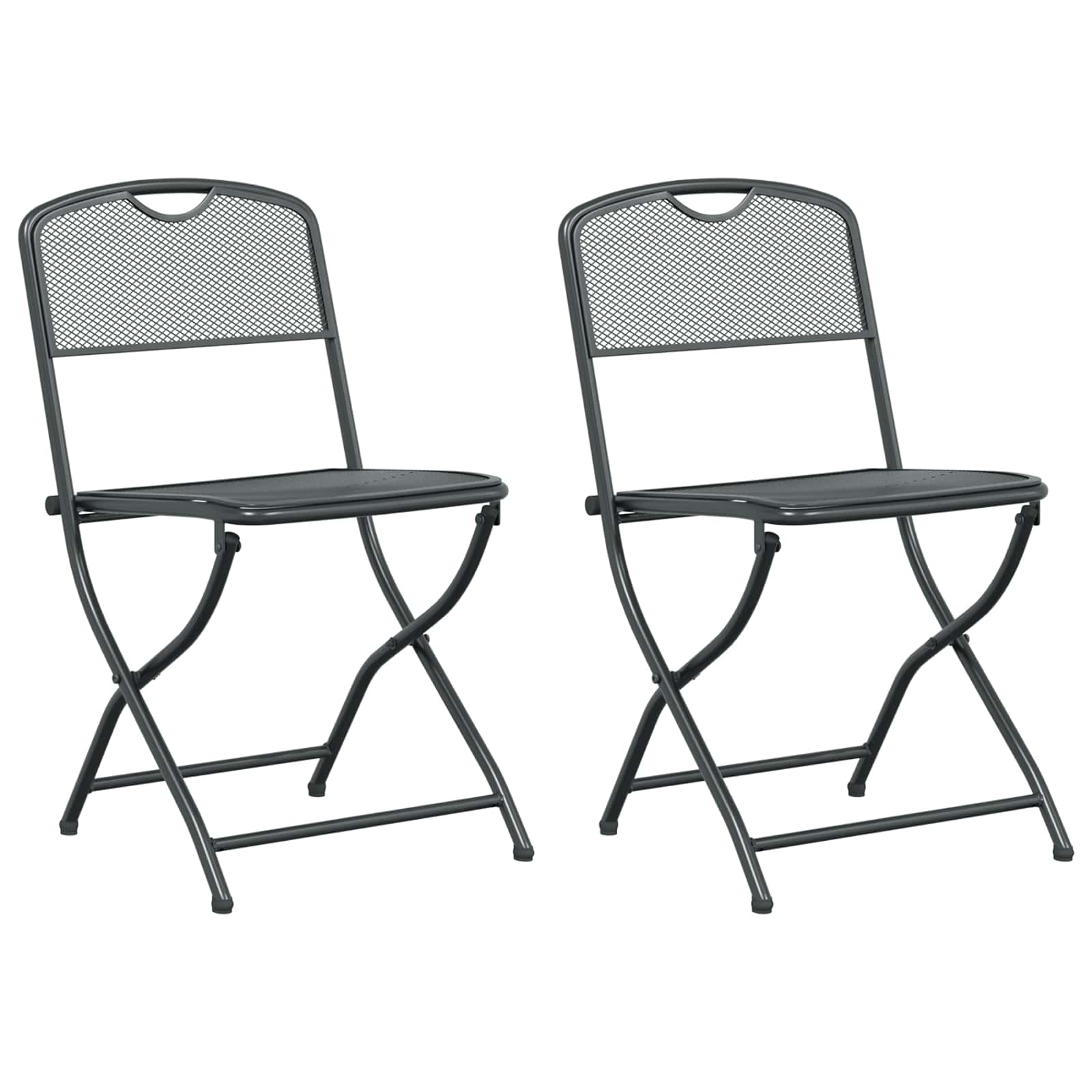 Trädgårdsstolar 2 Pcs Antracit 52,5 X 46 X 82 Cm Järn