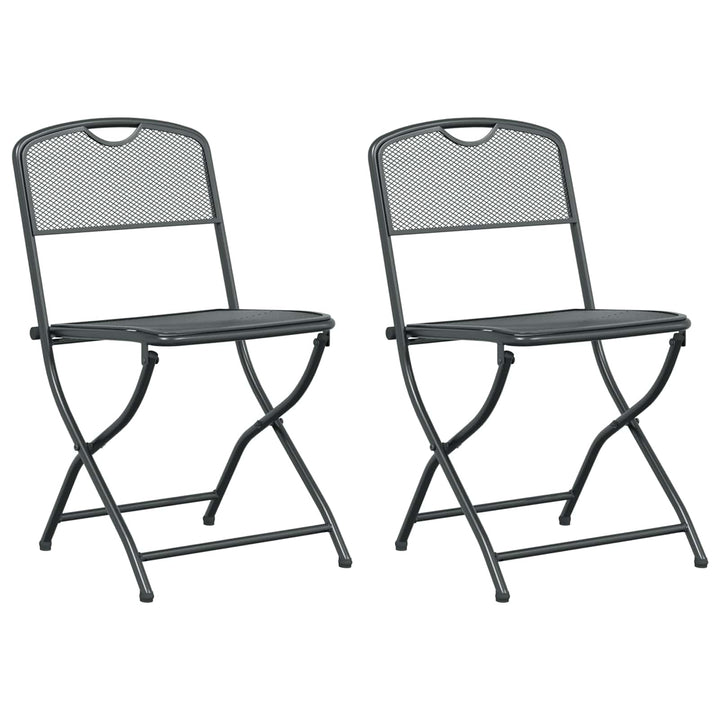 Trädgårdsstolar 2 Pcs Antracit 52,5 X 46 X 82 Cm Järn