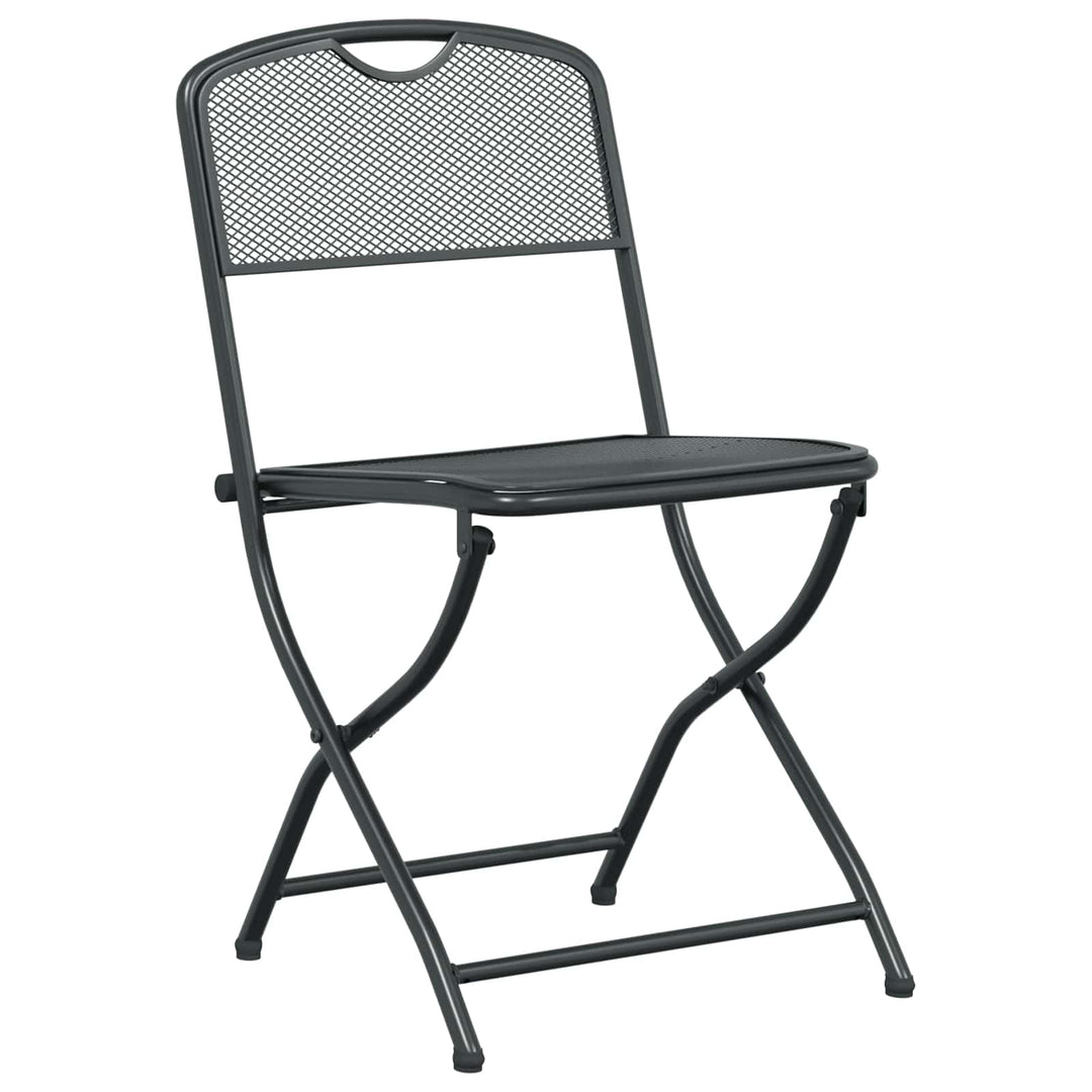 Trädgårdsstolar 2 Pcs Antracit 52,5 X 46 X 82 Cm Järn