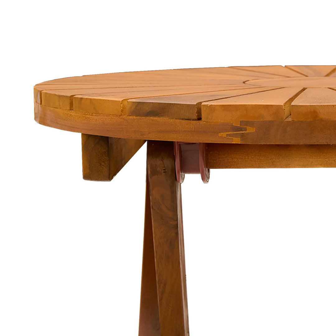 Bistrobord Naturlig Ø45 X 45 Cm Massivt Akaciaträ