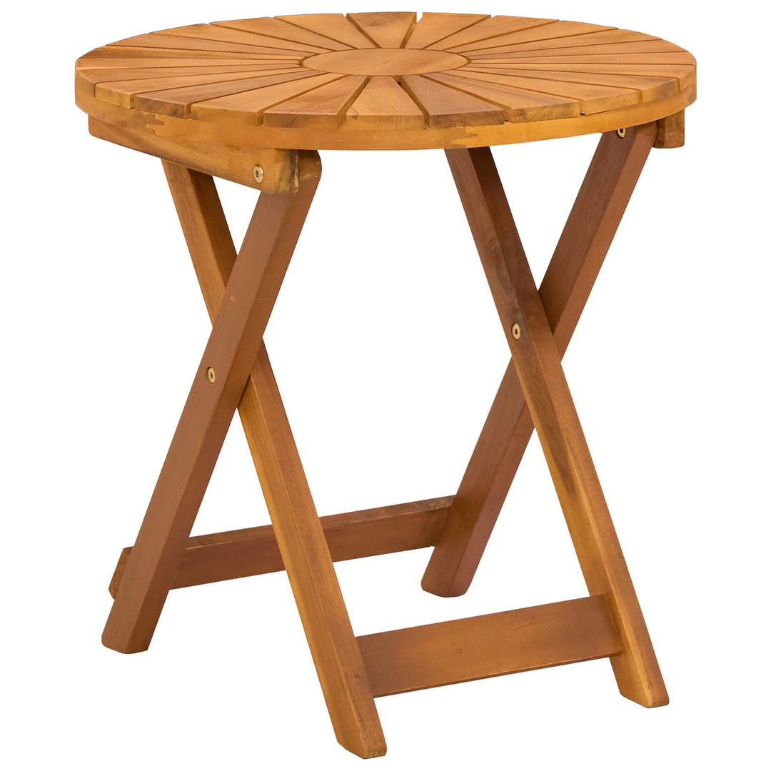 Bistrobord Naturlig Ø45 X 45 Cm Massivt Akaciaträ