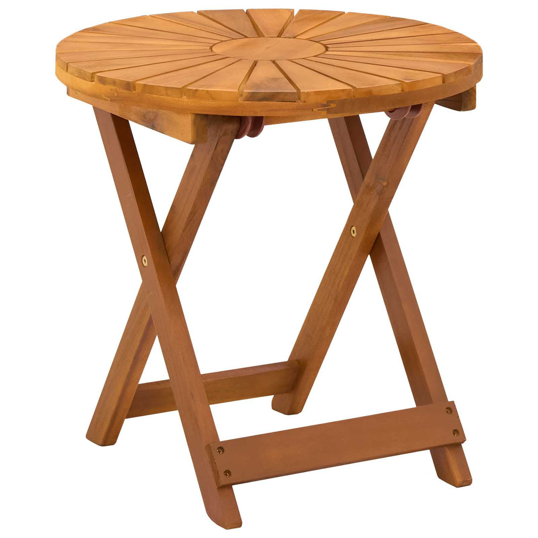 Bistrobord Naturlig Ø45 X 45 Cm Massivt Akaciaträ