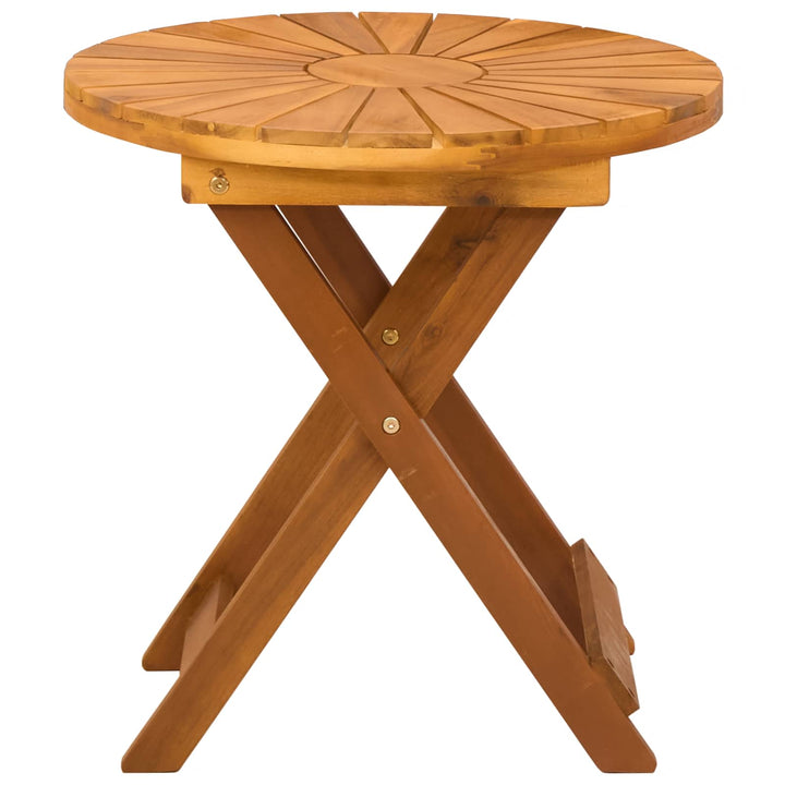 Bistrobord Naturlig Ø45 X 45 Cm Massivt Akaciaträ