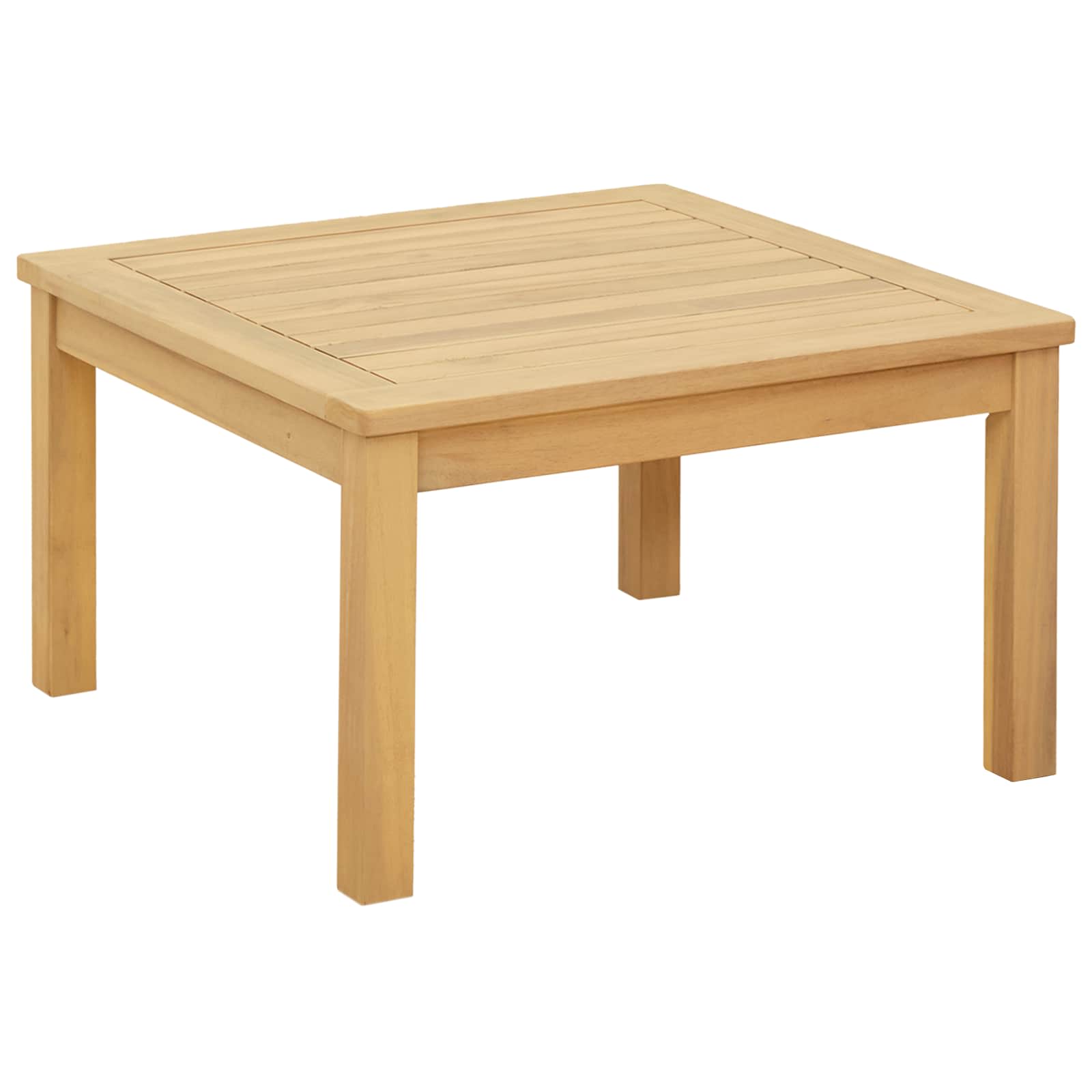 Kaffeebord Ljus Akacia 60 X 60 X 36 Cm Massivt Akaciaträ