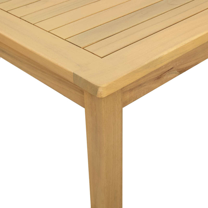 Kaffeebord Ljus Akacia 110 X 110 X 45 Cm Massivt Akaciaträ