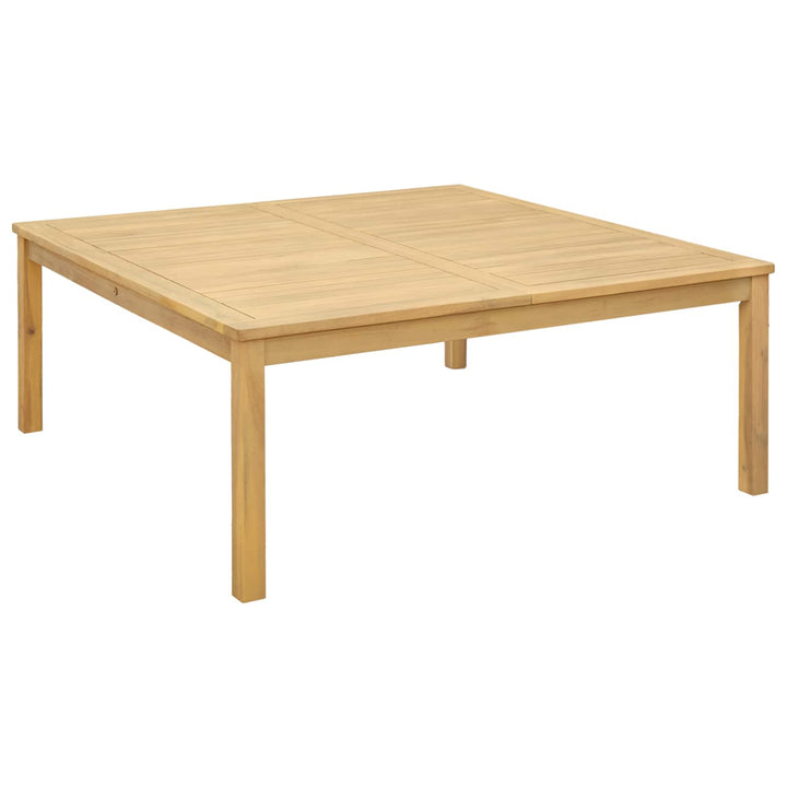 Kaffeebord Ljus Akacia 110 X 110 X 45 Cm Massivt Akaciaträ