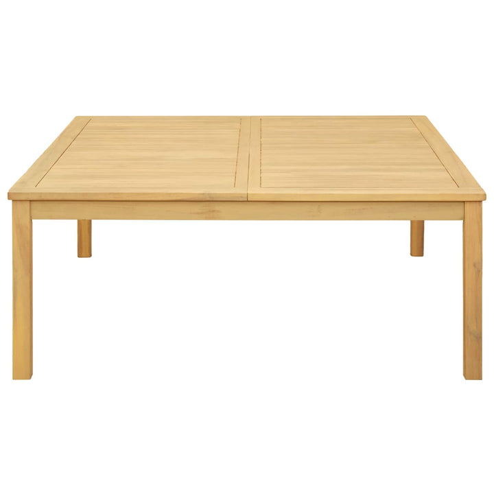 Kaffeebord Ljus Akacia 110 X 110 X 45 Cm Massivt Akaciaträ