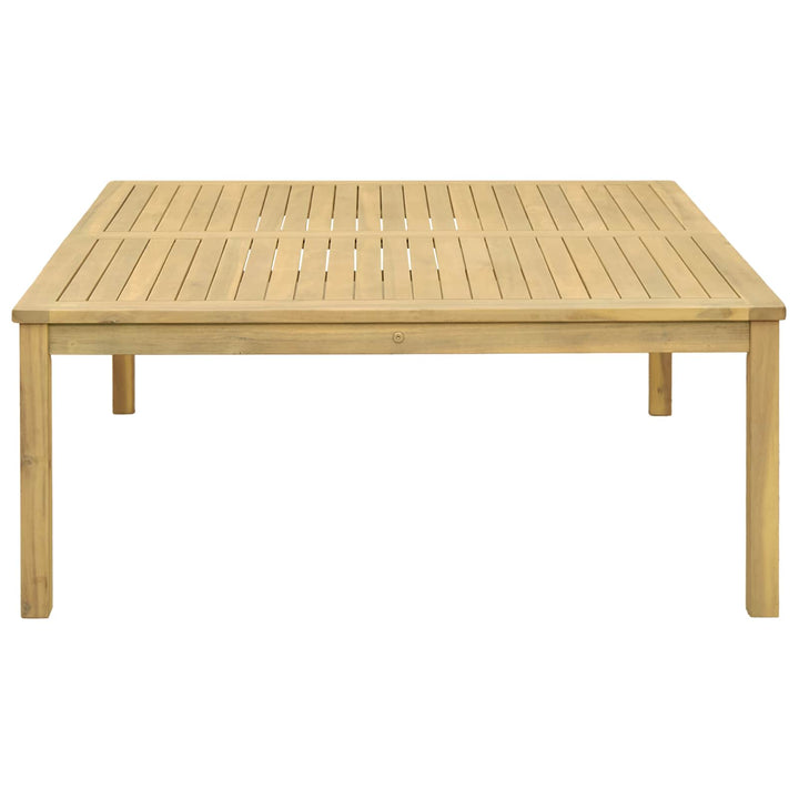 Kaffeebord Ljus Akacia 110 X 110 X 45 Cm Massivt Akaciaträ