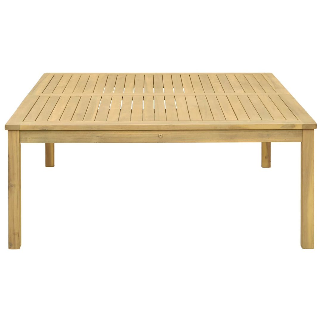 Kaffeebord Ljus Akacia 110 X 110 X 45 Cm Massivt Akaciaträ