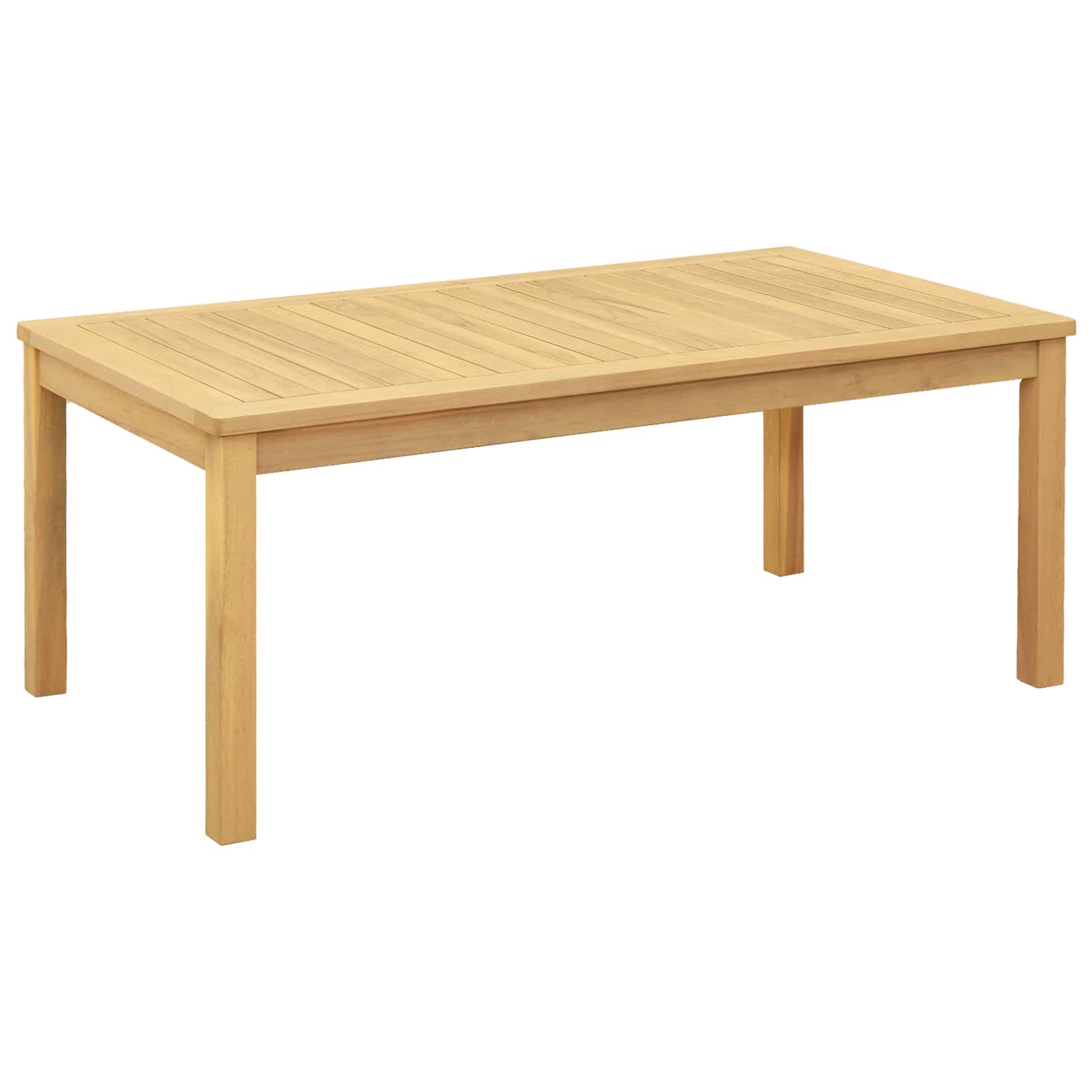 Kaffeebord Ljus Akacia 110 X 60 X 45 Cm Massivt Akaciaträ