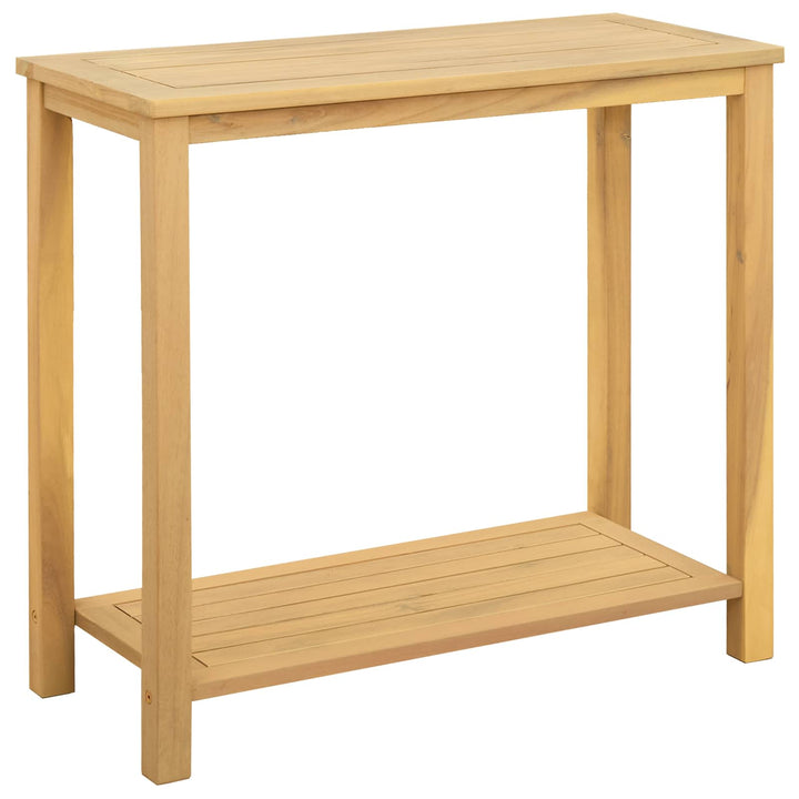 Trädgårdskonsolbord Med Lagring Ljus Akacia 80 X 35 X 75 Cm