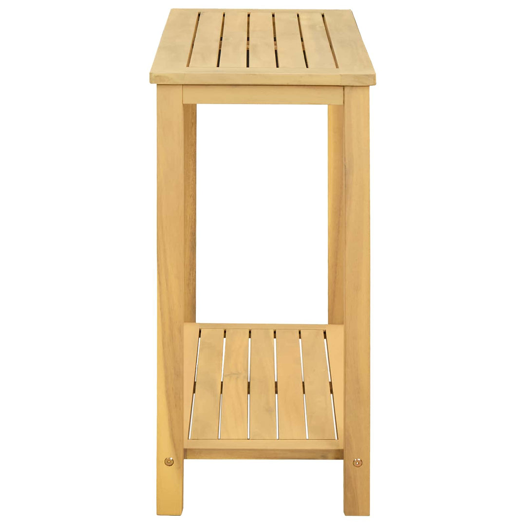 Trädgårdskonsolbord Med Lagring Ljus Akacia 80 X 35 X 75 Cm