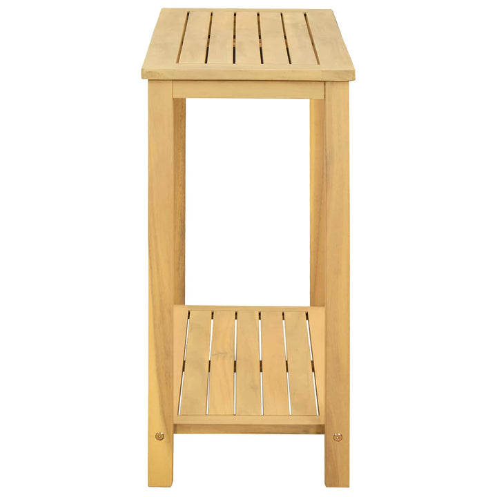 Trädgårdskonsolbord Med Lagring Ljus Akacia 80 X 35 X 75 Cm