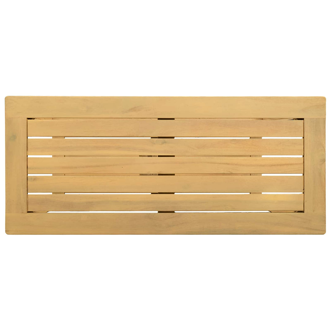 Trädgårdskonsolbord Med Lagring Ljus Akacia 80 X 35 X 75 Cm