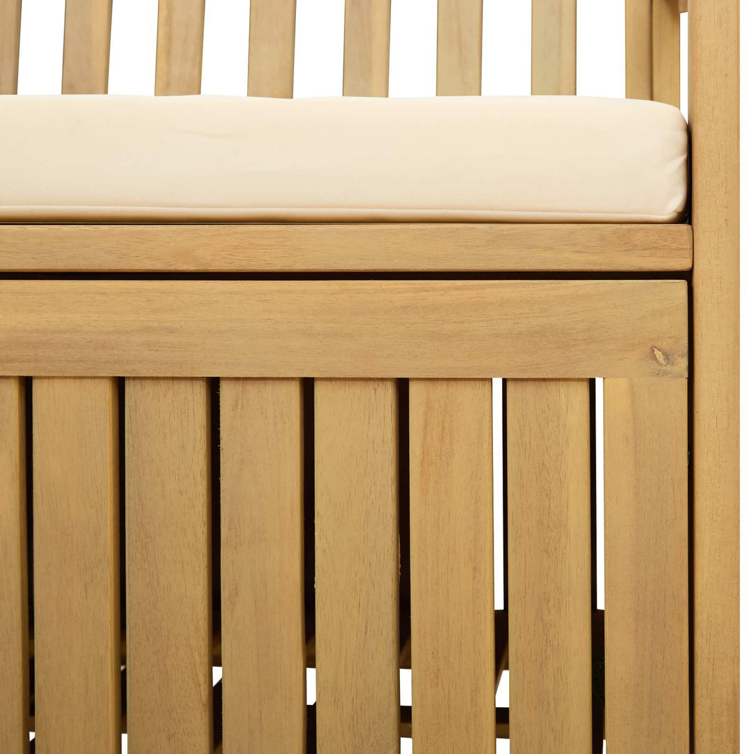 Förvaringsbänk 2 -Seater 120 X 63 X 84 Cm Rektangulär