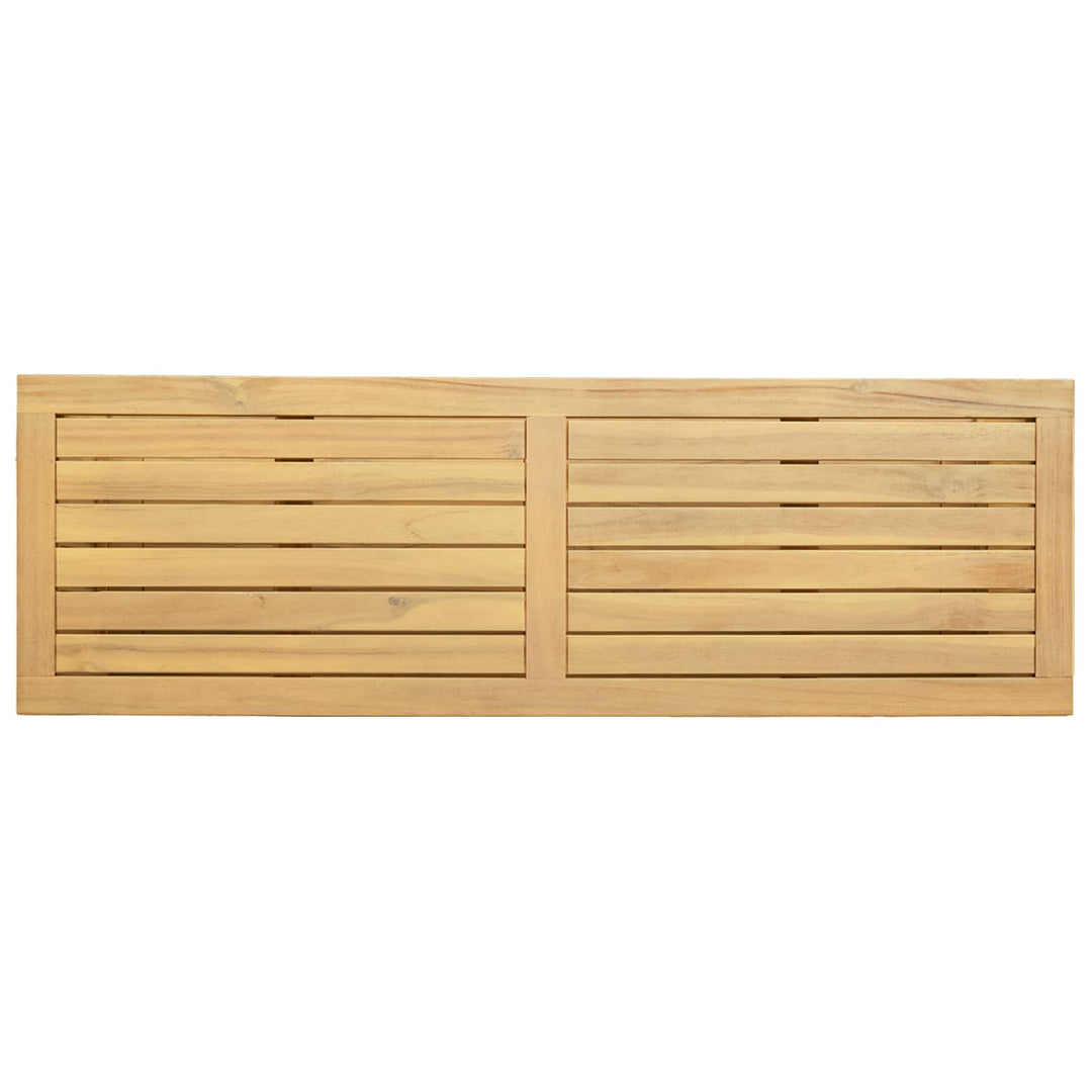 Trädgårdskonsolbord Med Lagring Ljus Akacia 110 X 35 X 75 Cm