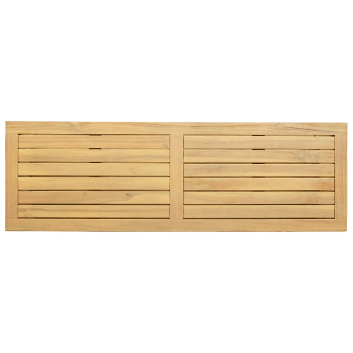 Trädgårdskonsolbord Med Lagring Ljus Akacia 110 X 35 X 75 Cm