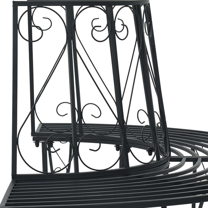 Trädbänk 4-Antal Sittplatser 160 X 80 X 89 Cm Stål Svart