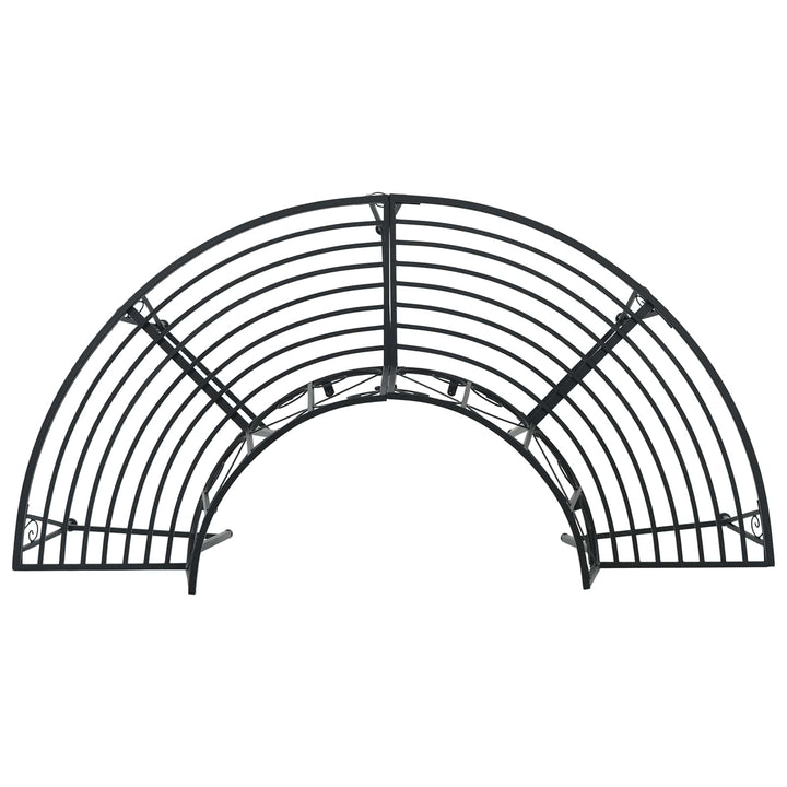 Trädbänk 4-Antal Sittplatser 160 X 80 X 89 Cm Stål Svart