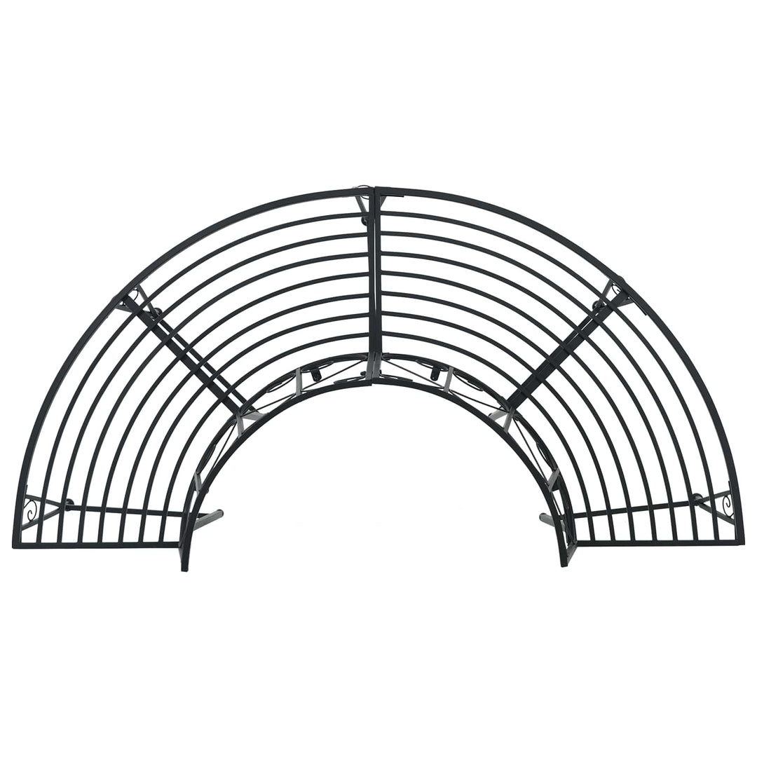 Trädbänk 4-Antal Sittplatser 160 X 80 X 89 Cm Stål Svart