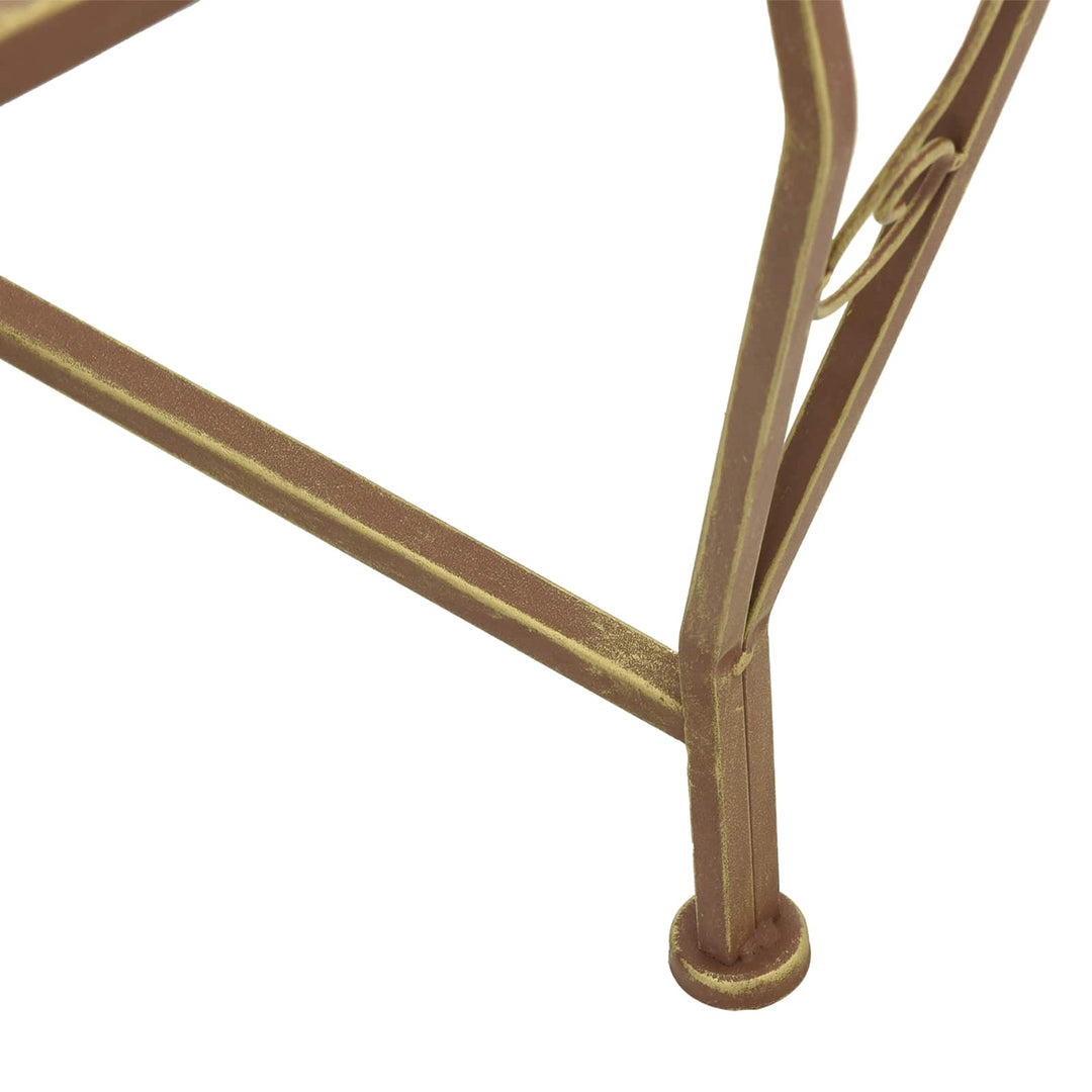 Trädbänk 4-Antal Sittplatser 160 X 80 X 89 Cm Stål Antikbrun