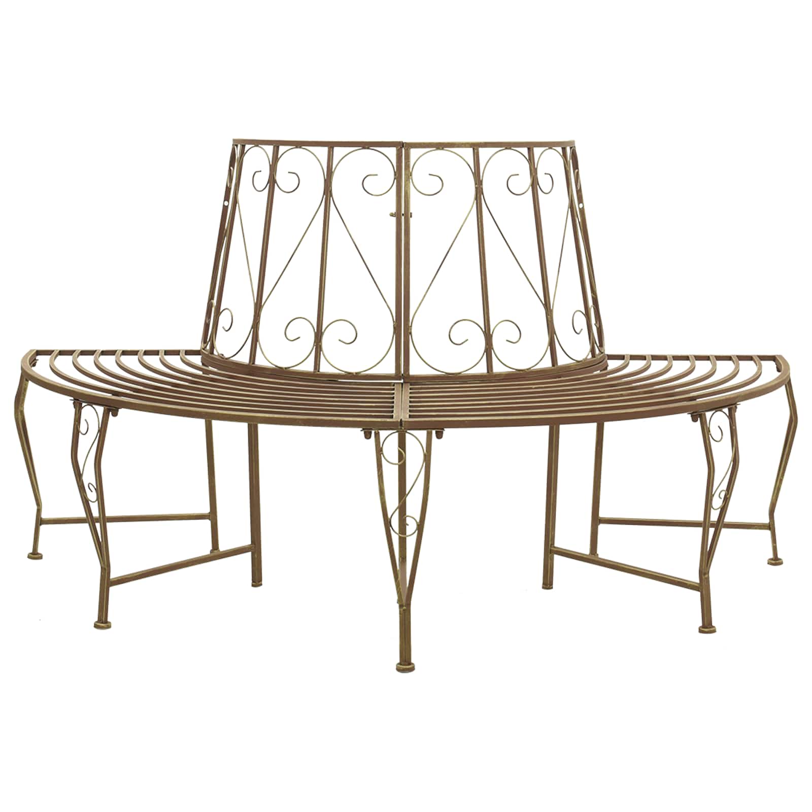 Trädbänk 4-Antal Sittplatser 160 X 80 X 89 Cm Stål Antikbrun