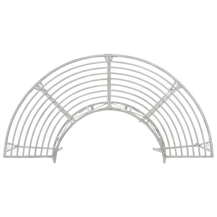 Trädbänk 4-Antal Sittplatser 160 X 80 X 89 Cm Stål Antik Vit