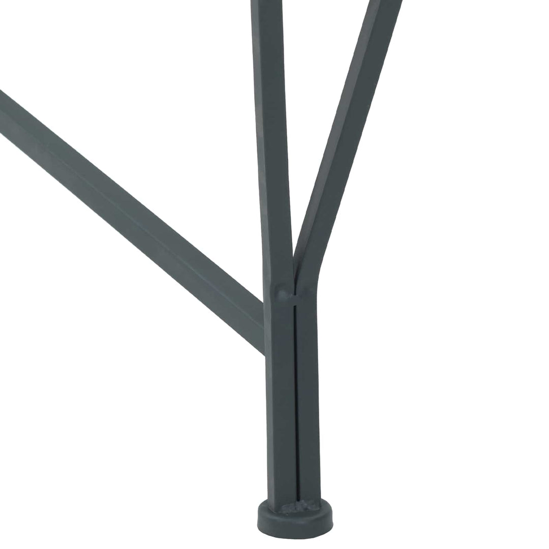 Trädbänk 8-Antal Sittplatser Ø 160 X 44 Cm Stål Silvergrå Rund