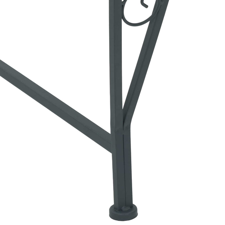 Trädbänk 4-Antal Sittplatser 160 X 80 X 44 Cm Stål Silvergrå