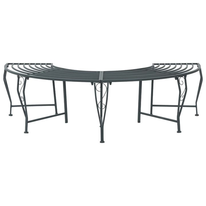 Trädbänk 4-Antal Sittplatser 160 X 80 X 44 Cm Stål Silvergrå