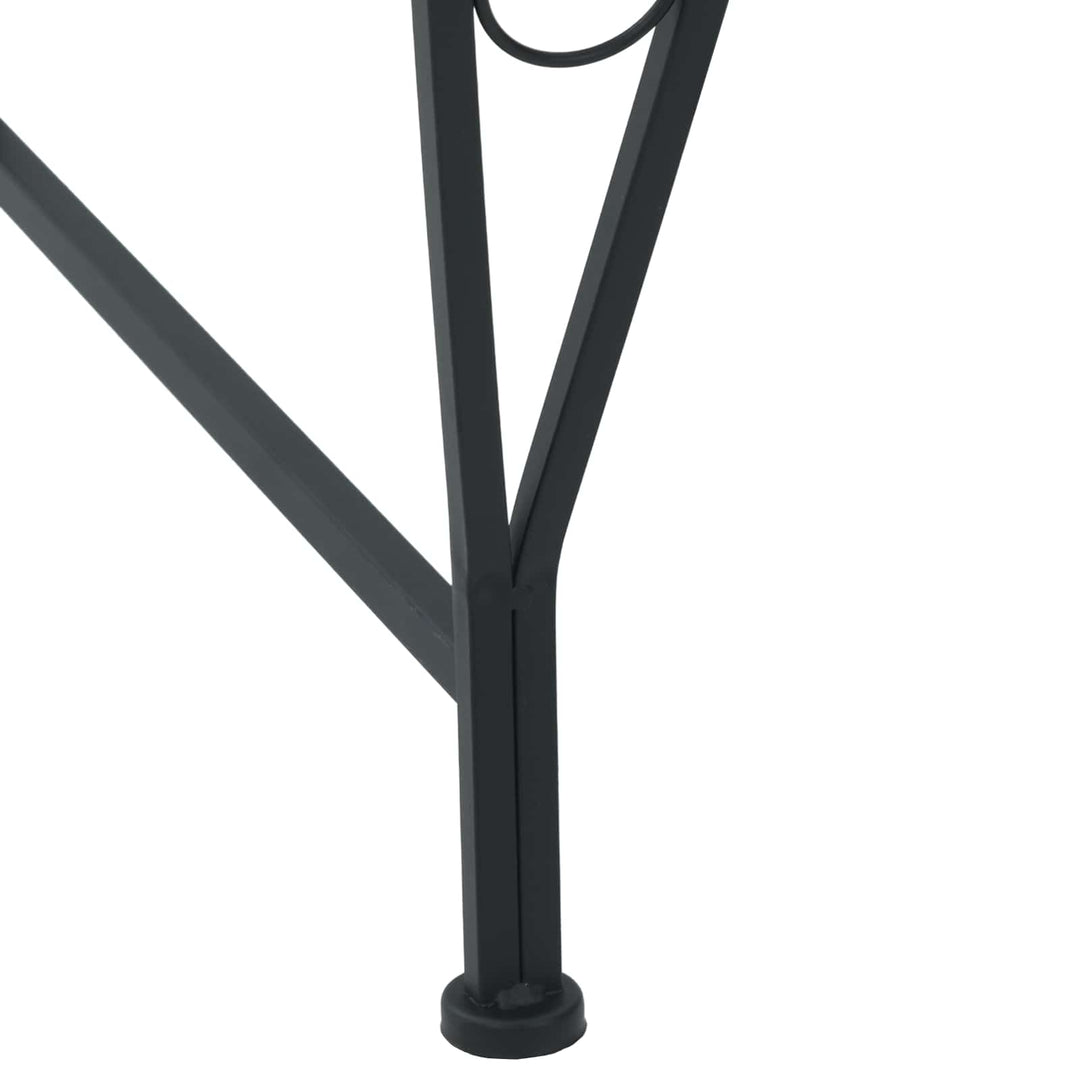 Trädbänk 8-Antal Sittplatser Ø 160 X 44 Cm Stål Svart Rund