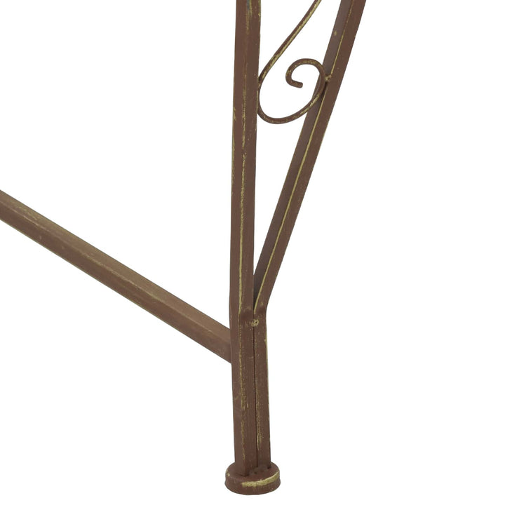 Trädbänk 8-Antal Sittplatser Ø 160 X 44 Cm Stål Antikbrun Rund