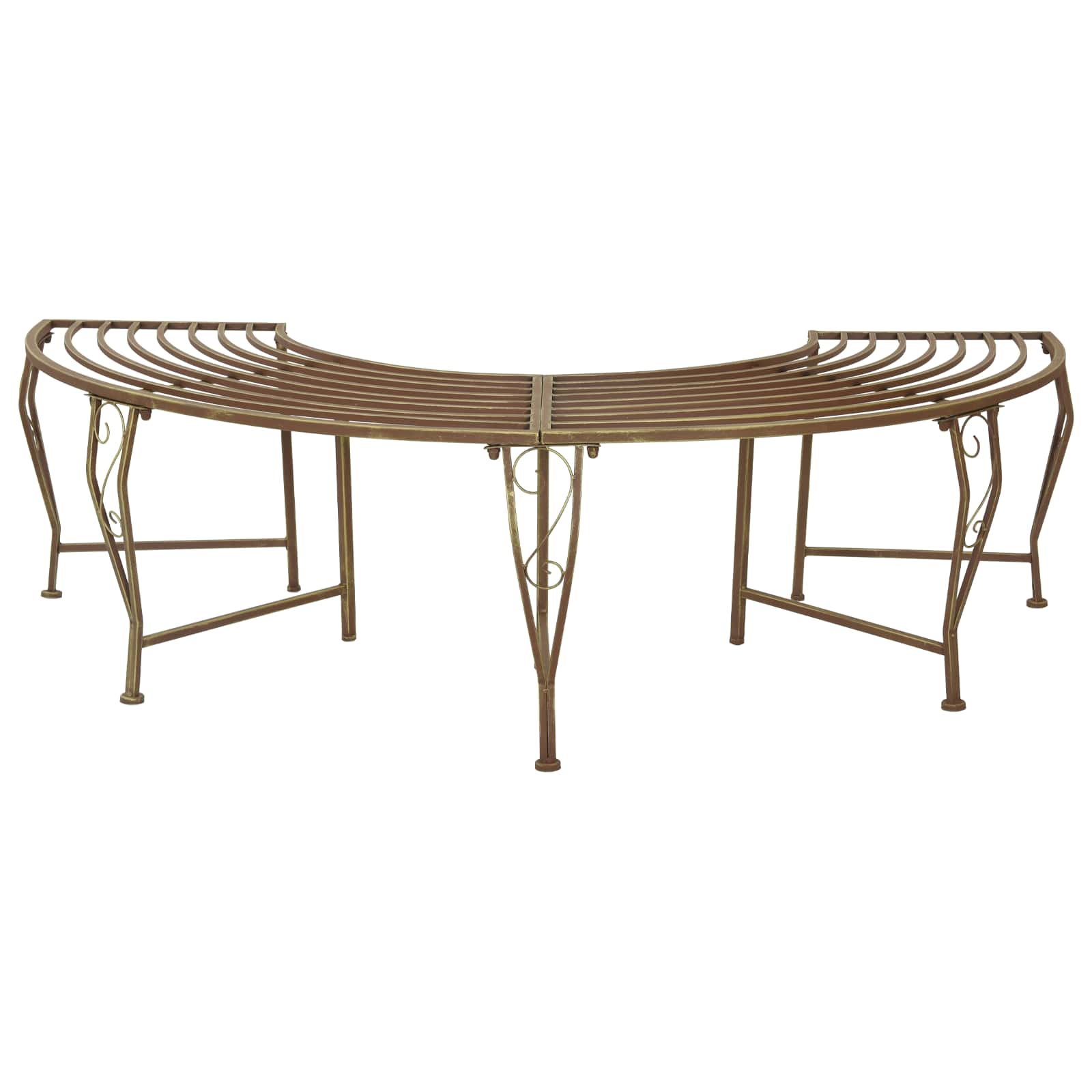 Trädbänk 4-Antal Sittplatser 160 X 80 X 44 Cm Stål Antik Brun