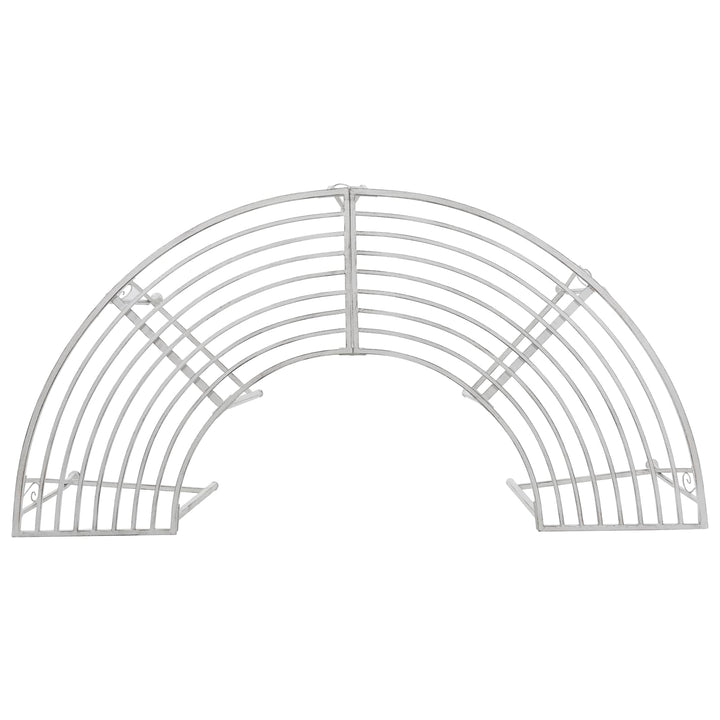 Trädbänk 4-Antal Sittplatser 160 X 80 X 44 Cm Stål Antik Vit