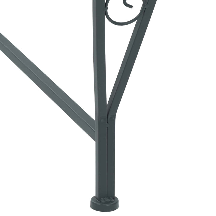 Trädbänk 8-Antal Sittplatser Ø 160 X 89 Cm Stål Silvergrå Rund