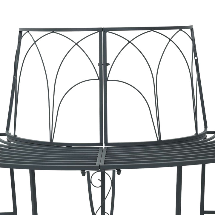 Trädbänk 4-Antal Sittplatser 160 X 80 X 89 Cm Stål Silvergrå