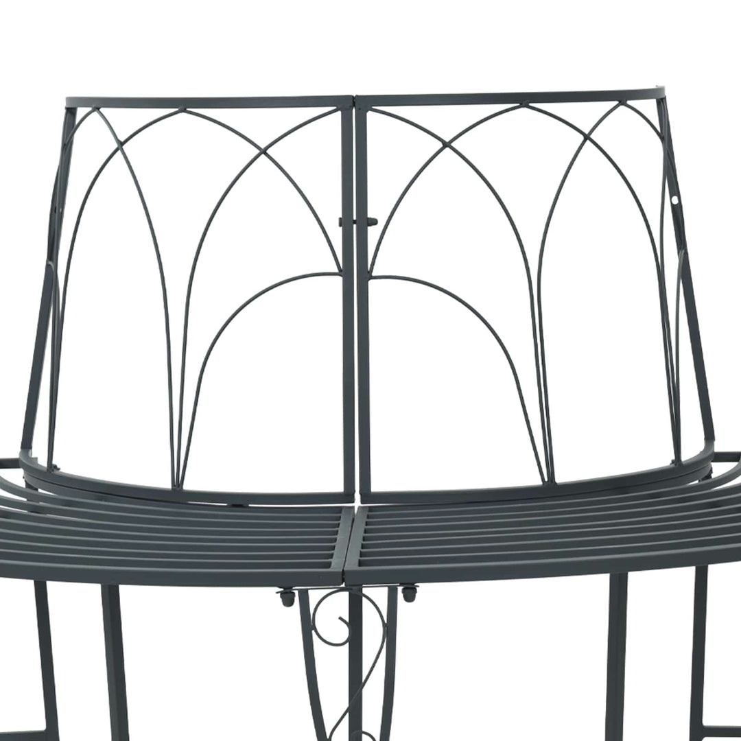 Trädbänk 4-Antal Sittplatser 160 X 80 X 89 Cm Stål Silvergrå