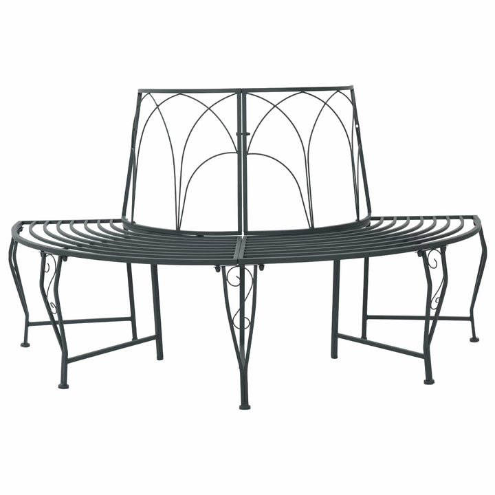 Trädbänk 4-Antal Sittplatser 160 X 80 X 89 Cm Stål Silvergrå