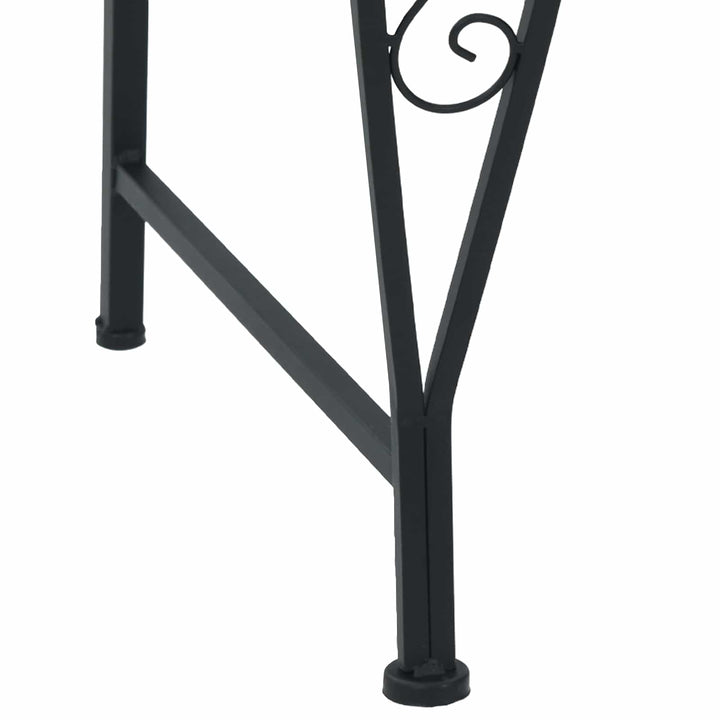 Trädbänk 8-Antal Sittplatser Ø 160 X 89 Cm Stål Svart Rund
